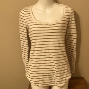 😍 BLOW OUT SALE! WOMENS FREE PEOPLE LONG SLEEVE TOP STRIPED EMBELLISHED SZ SM